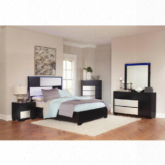 Coaster Havering 5 Piece California King Led Panel Bedroom Set