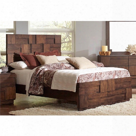 Coaster  King Panel Bed In Golden Brown