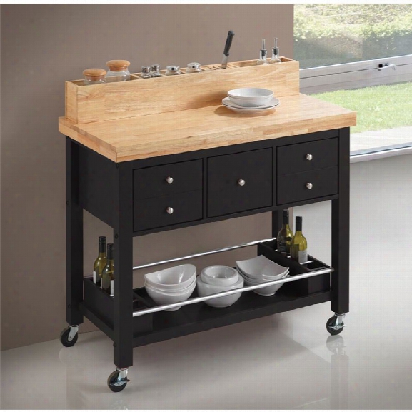 Coaster Kitchen Cart In Black