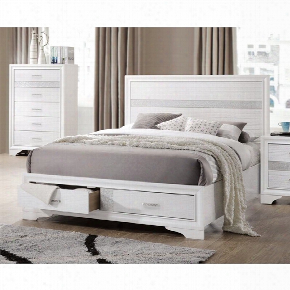 Coaster Miranda California King Storage Panel Bed In White