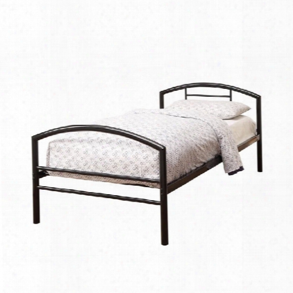 Coaster Twin Iron Bed With Headboard In Black