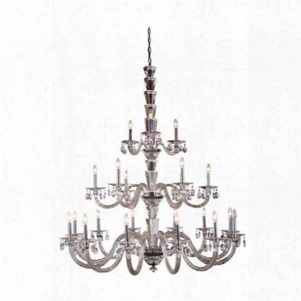 Elegant Lighting Augusta 52 21 Light Chandelier In Chrome