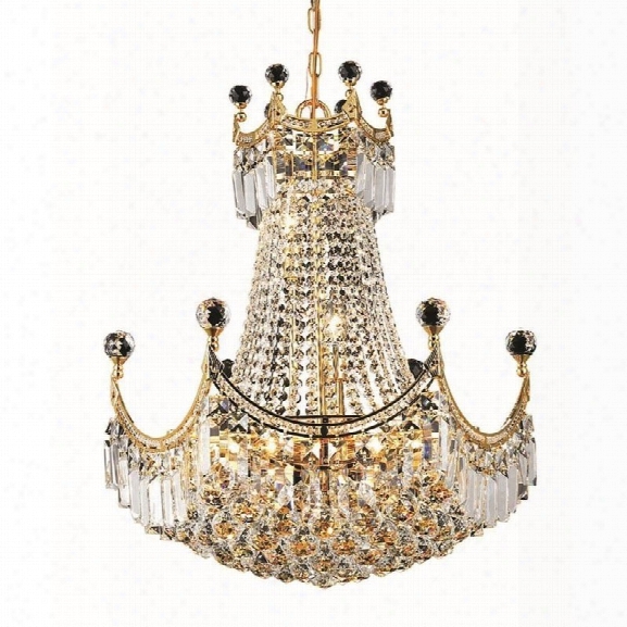 Elegant Lighting Corona 20 9 Light Spectra Crystal Chandelier