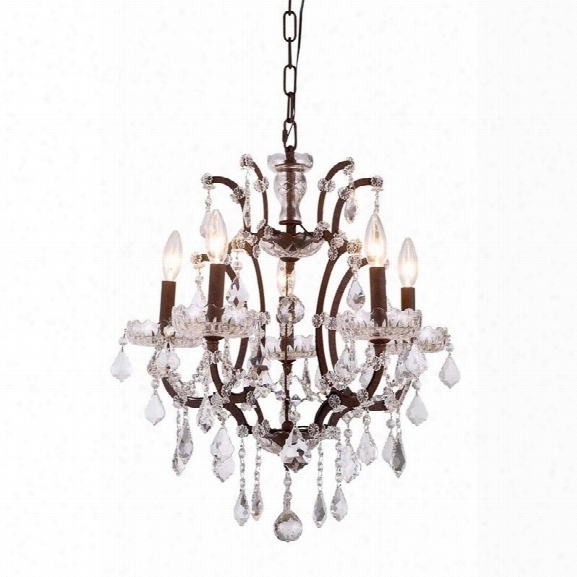 Elegant Lighting Elena 18 5 Light Royal Crystal Chandelier