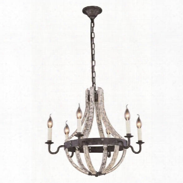 Elegant Lighting Woodland 24 6 Light Chandelier