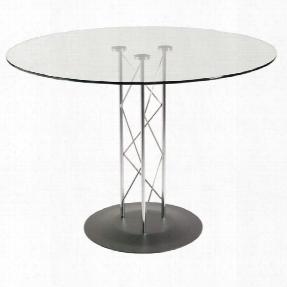 Eurostyle Taby 48 Inch Casual Dining Table With Glass Top