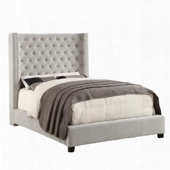 Furniture Of America Azealia Upholstered California King Bed In Ivory