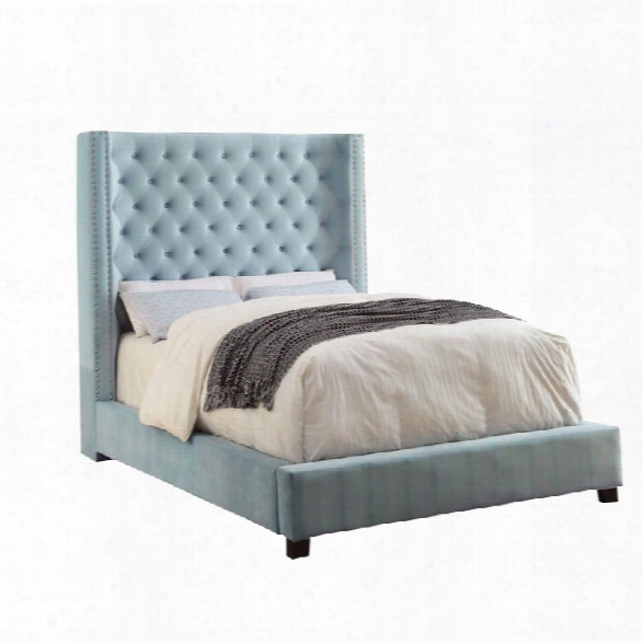 Furniture Of America Azealia Upholstered California King Bed In Blue