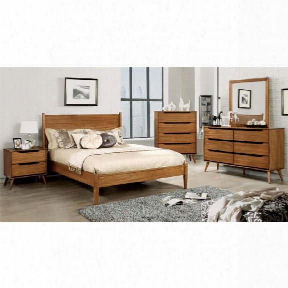 Furniture Of America Farrah Panel California King Bed In Oak