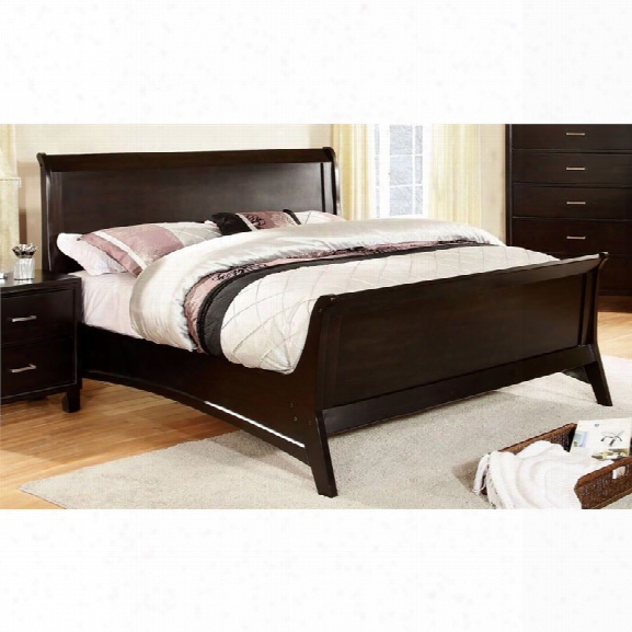 Furniture Of America Fran Full Flared Sleigh Bed In Brown