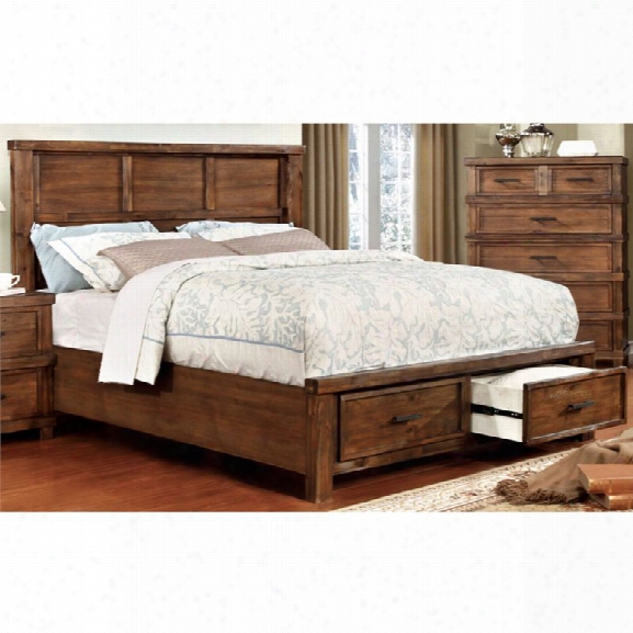 Furniture Of America Gillian California King Panel Bed In Oak