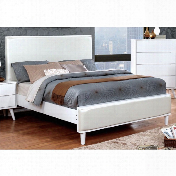 Furniture Of America Maddy Leatherette California King Panel Bed