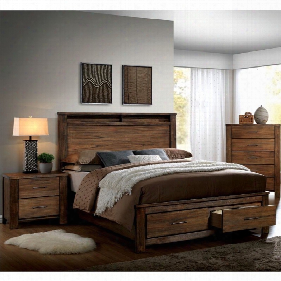 Furniture Of America Nangetti 3 Piece California King Bedroom Set