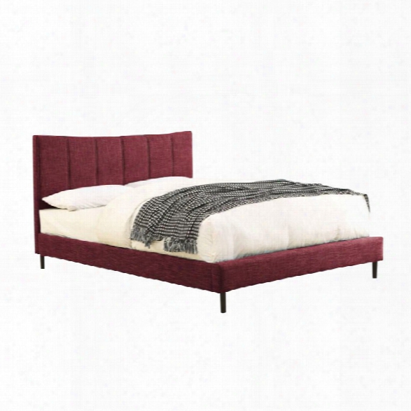 Furniture Of America Sislah Upholstered California King Bed In Red