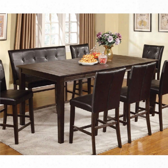 Furniture Of America Standiffer Extendable Counter Height Dining Table