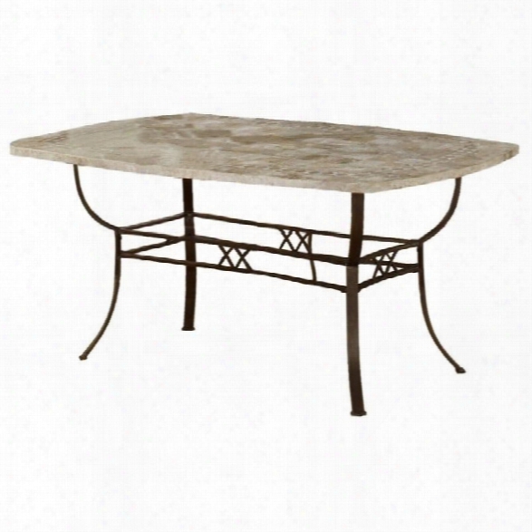 Hillsdal E Brookside Stone Top Rectangular Casual Dining Table