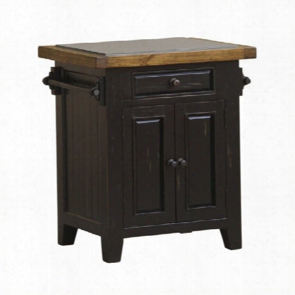 Hillsdale Tuscan Retreat Granite Top Kitchen Island In Black