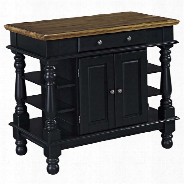 Home Styles Americana Kitchen Island In Black