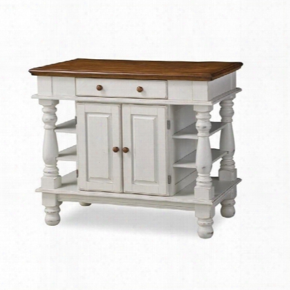 Home Styles Americana Kitchen Island In White