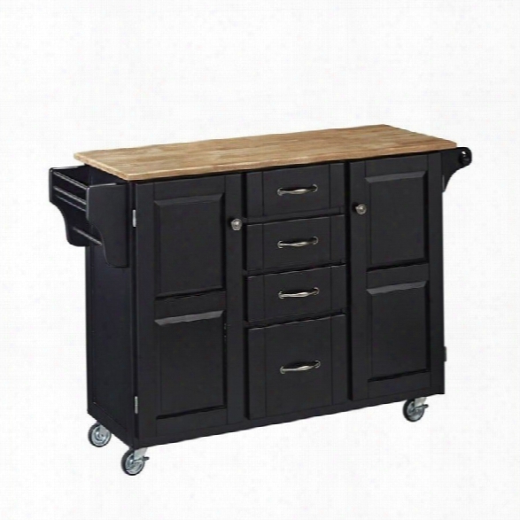 Home Styles Kitchen Cart In Black