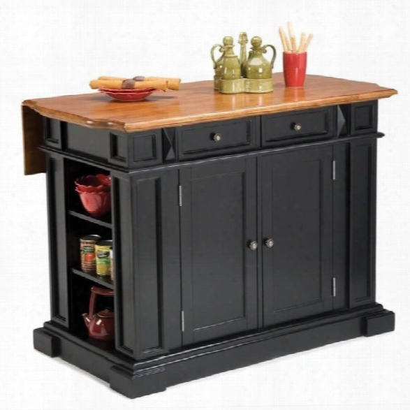 Home Styles Kitchen Island Withb Reakfast Bar In Black