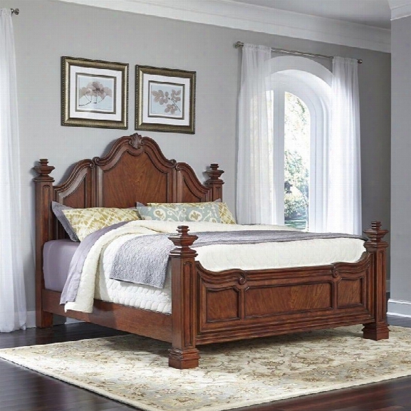 Home Styles Santiago Wood King Bed In Cognac