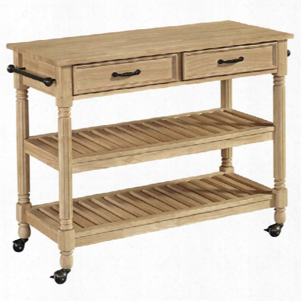 Home Styles Savannah Kitchen Cart In Natural Maple