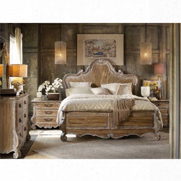 Hooker Furniture Chatelet 3 Piece King Wood Panel Bed Set In Light Wood