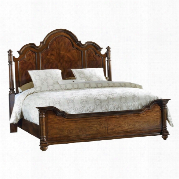 Hooker Furniture Leesburg  California King Poster Panel Bed In Mahogany