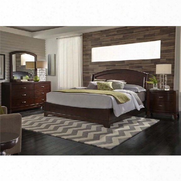 Liberty Furniture Avalon 4 Piece Queen Panel Bedroom Set In Truffle