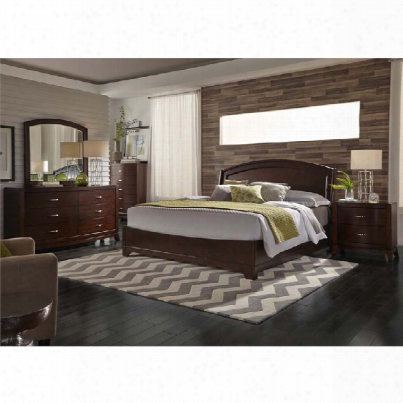 Liberty Furniture Avalon 5 Piece Queen Panel Bedroom Set In Truffle