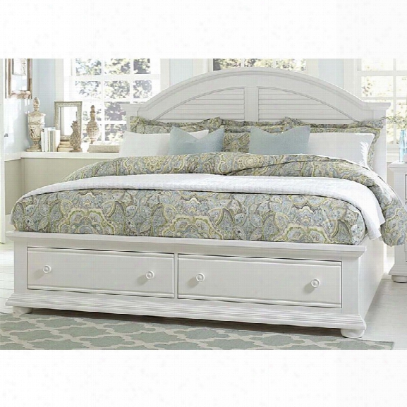 Liberty Furniture Summer House I King Storage Bed In Oyster White