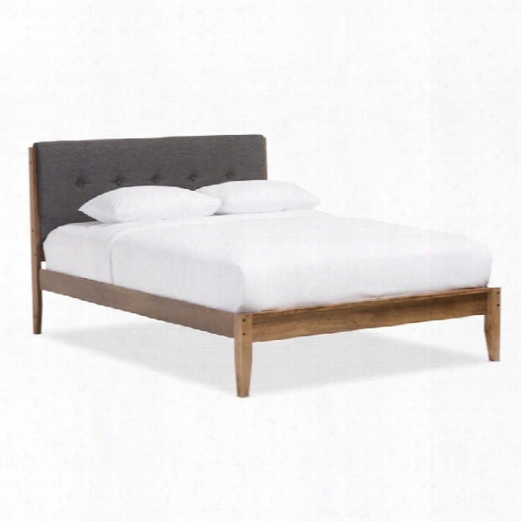 Maklaine Queen Platform Bed In Gray