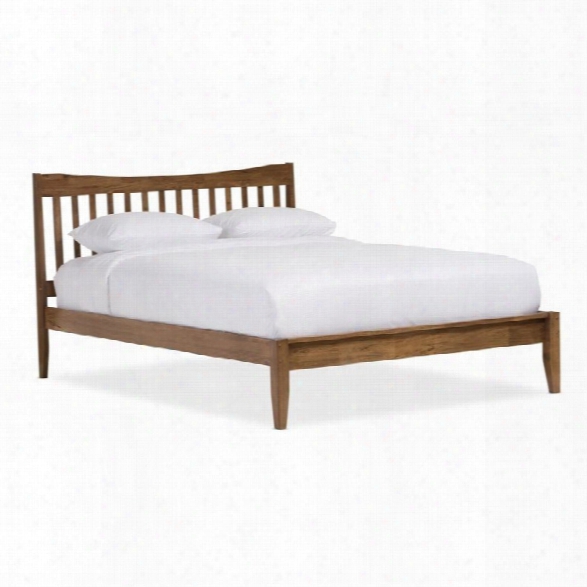 Maklaine Queen Platform Bed In Walnut