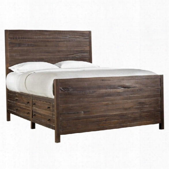 Modus Townsend King Solid Wood Storage Bed In Java