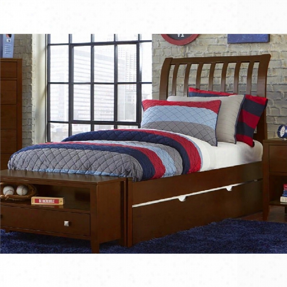 Ne Kids Pulse Full Sleigh Bed With Trundle In Cherry