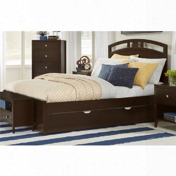 Ne Kids Pulse King Panel Bed With Trundle In Chocolate