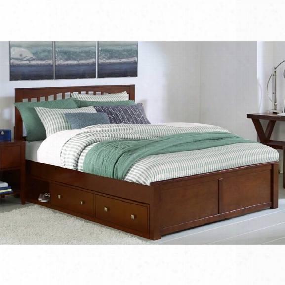 Ne Kids Pulse King Storage Slat Bed In Cherry