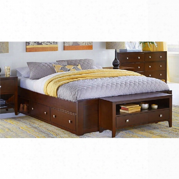 Ne Kids Pulse Queen Storage Platform Bed In Cherry