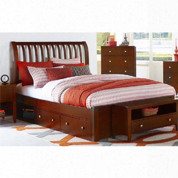 Ne Kids Pulse Queen Storage Sleigh Bed In Cherry