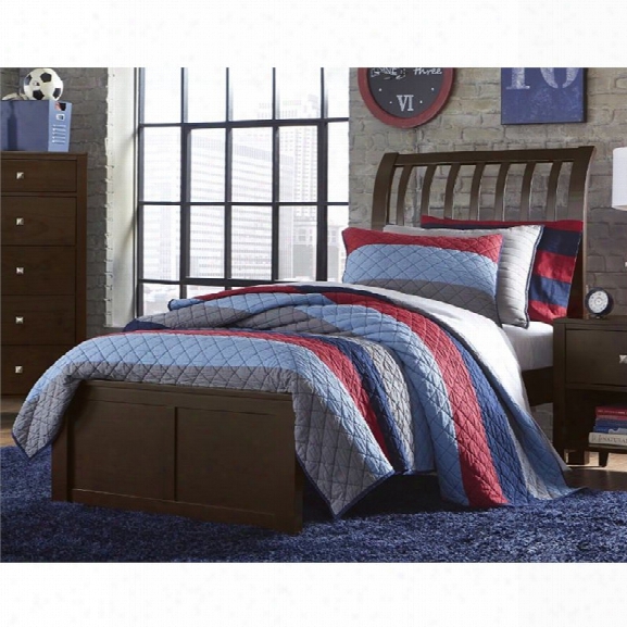 Ne Kids Pulse Twin Sleigh Bed In Chocolate