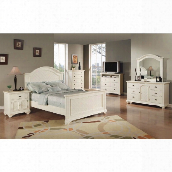 Picket House Furnishings Addison 6 Piece King Bedroom Set In White