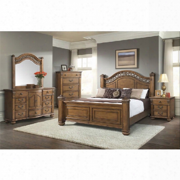 Picket House Furnishings Barrow 6 Piece King Bedroom Set In Oak