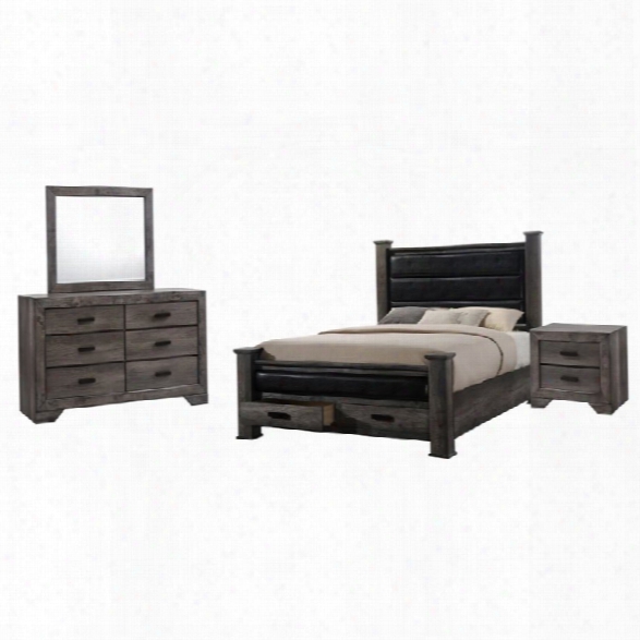 Picket House Furnishings Grayson 4 Piece King Poster Bedroom Set