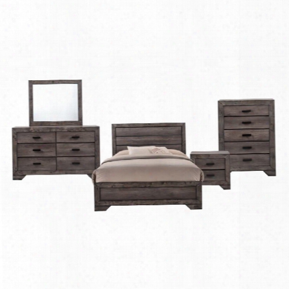 Picket House Furnishings Grayson 5 Piece King Panel Bedroom Set