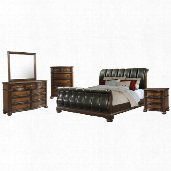 Picket House Furnishings Pentos 5 Piece King Sleigh Bedroom Set