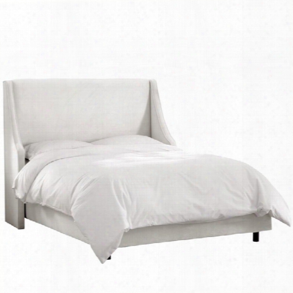 Skyline Furniture Upholstered California King Bed In Velvet White