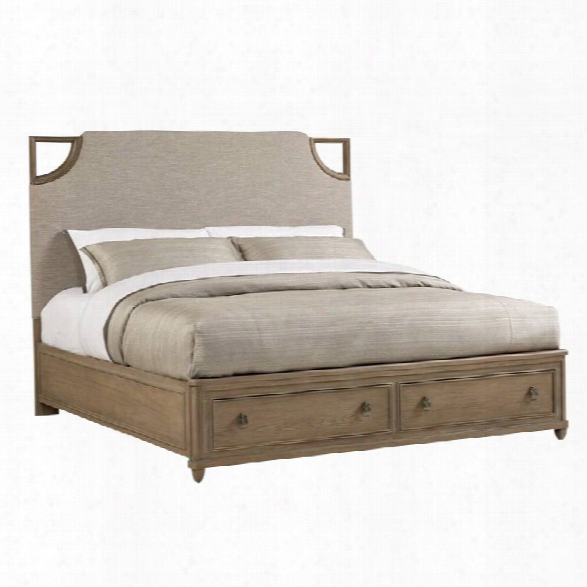 Stanley Furniture Virage Upholstered Queen Storage Bed In Basalt