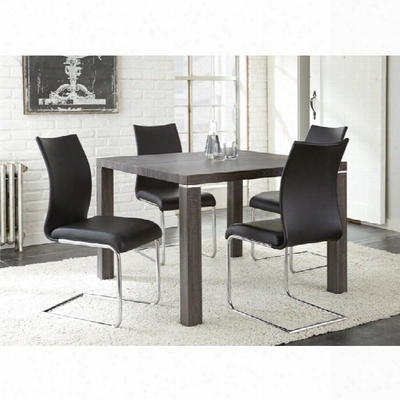 Steve Silver Randall Square Dining Table In Charcoal