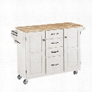 Home Styles Kitchen Cart in White